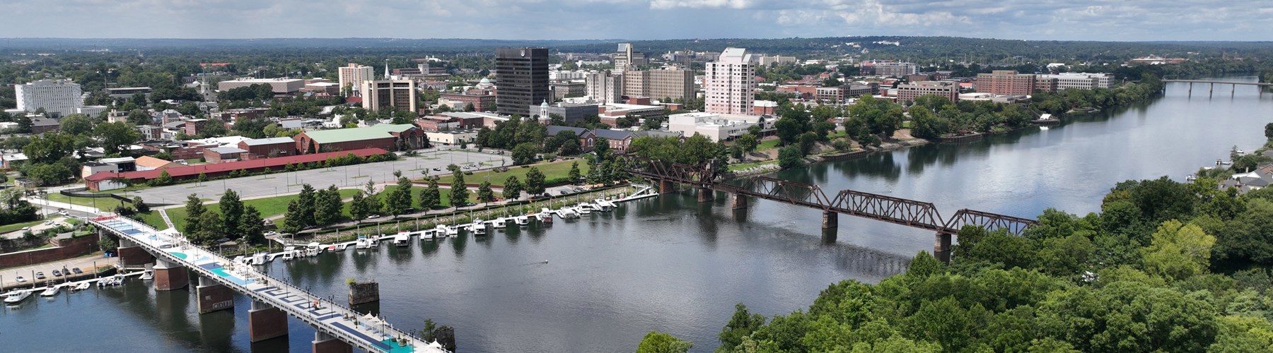 City with river view
